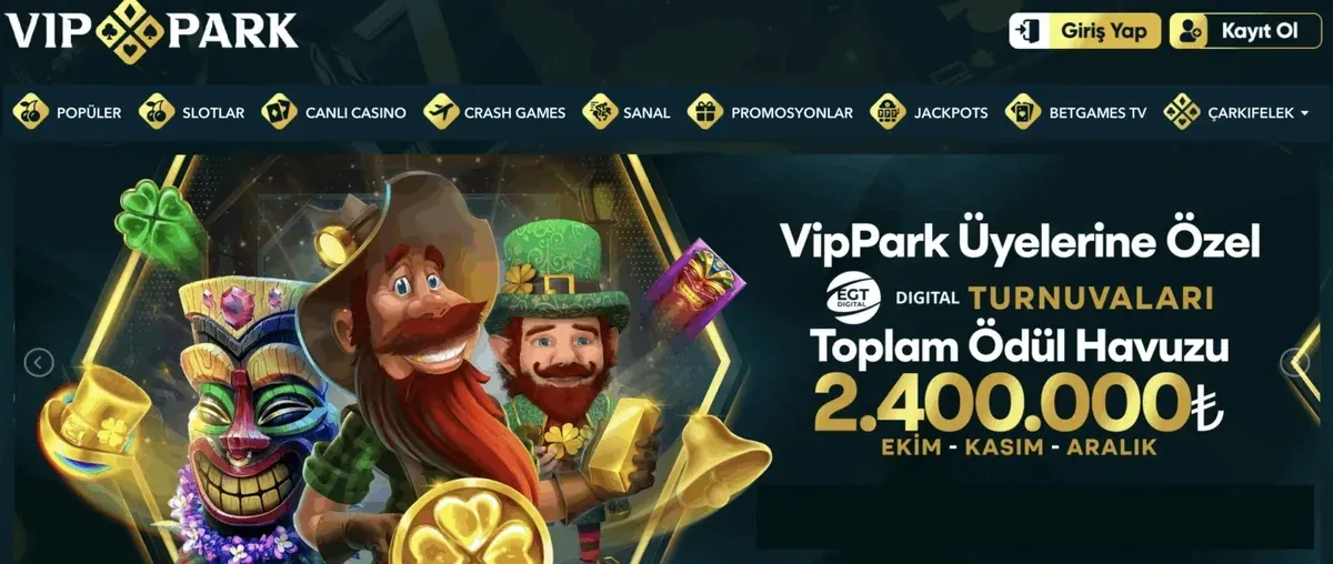 Vippark casino lobisi ve oyun kategorileri